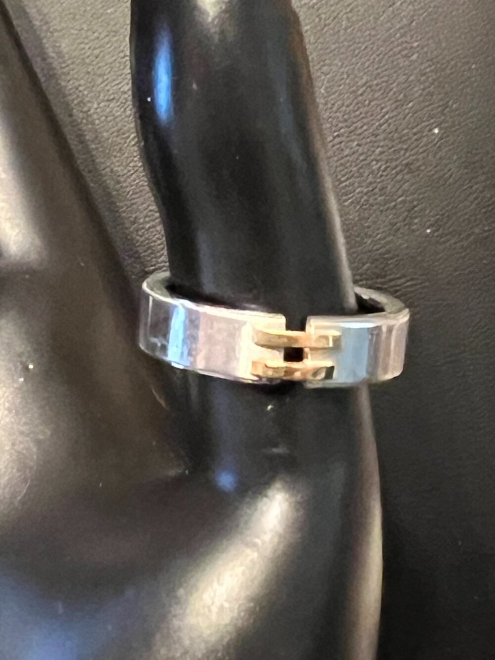 2 Tone Stainless Steel Band Ring Size 8 (285)